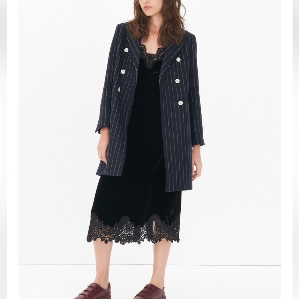 Sandro Pinstripe Coat